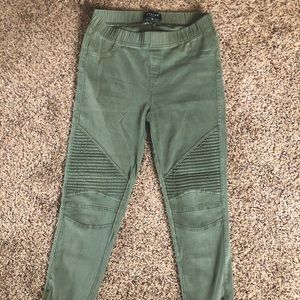 military bomber jeggings